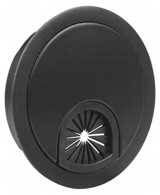 Produktbild von ATM Kabeldurchführung Rund Schwarz Matt Metall 60mm
