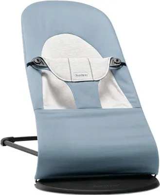 Produktbild von BabyBjörn Balance Soft Babywippe, gewebt/Jersey, blau/grau