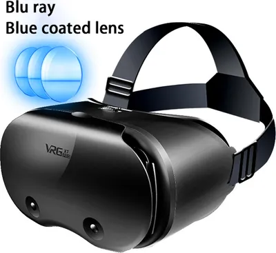 Immagine prodotto di VRG Pro X7 Occhiali VR Luce Blu Occhi protettivi Casco di Realtà Virtuale compatibile con 5-7 pollici Telefono Intelligente Versione Leggera