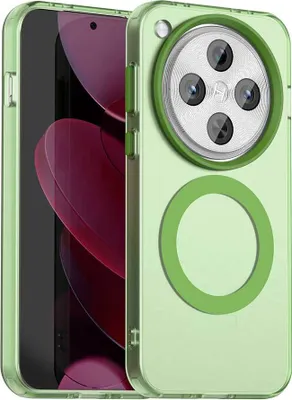 Immagine prodotto di Custodia magnetica per Oppo Find X8 Pro 5G, sottile custodia antiurto traslucida opaca verde