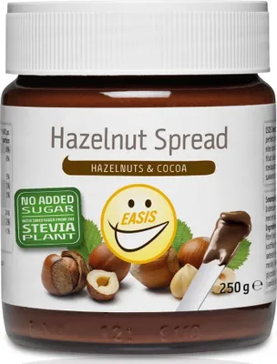 Produktbild von EASIS Hazelnut Spread 250g - Haselnuss-Kakao Aufstrich ohne Zuckerzusatz