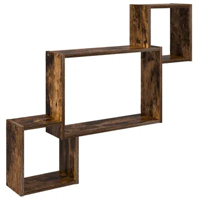 Zdjęcie produktu dla vidaXL Półka ścienna, wsporniki montażowe, imitacja dębu, 91,5 x 15 x 76 cm