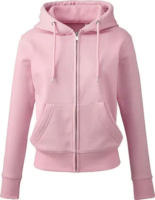 Immagine prodotto di Anthem - Felpa con cappuccio con zip a tutta lunghezza, biologica per donna PC4320 (S) (Rosa)