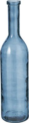 Mica Decorations Rioja Glasflasche - H75 x Ø18 cm - Recyceltes Glas - Hellblau