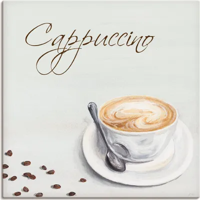 Produktbild von ARTland Leinwandbild Cappuccino II Größe: 30x30 cm