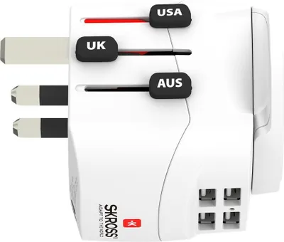 Produktbild von Skross 1.302471, Universal, Universal, Typ B, Typ I (AU), Typ F, Typ G (VK), Typ L (IT), Typ B, Typ I (AU), Typ C, Typ F, Typ J (CH), Typ N (BR), Typ G (VK), 100-250 V, 50 - 60 Hz