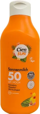 Produktbild von Cien Sun Sonnenmilch LSF 50 500 ml wasserfest vegan 24h Feuchtigkeit 1 Stück