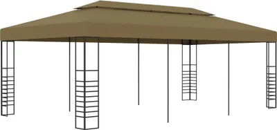 Image de The Living Store gazebo 6x3x2,7 m Taupe 180 g/m²