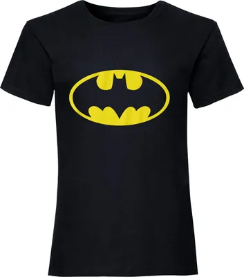 Image de Batman - T-shirt homme/femme unie HE146 (L) (Noir/Jaune)