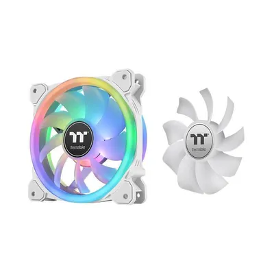 Produktbild von SWAFAN 12 RGB Radiator Fan TT Premium Edition White (3-Fan Pack) (weiß, 3er Pack, inkl. Controller, 120 mm)