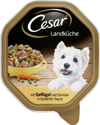 Image de Cesar Barquette Cuisine de Campagne avec Volaille & Légumes en Délicieuse Sauce 150g