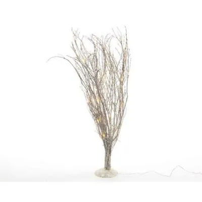 Produktbild von LED Schneestrauch weiß Schneezweig mit LED Höhe 65 cm