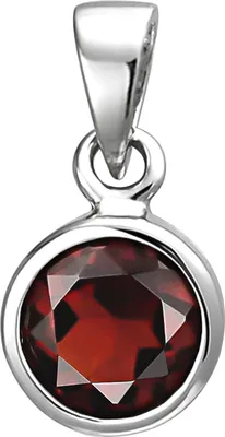 Produktbild von Anhänger 925 Sterling Silber 1 Granat rot