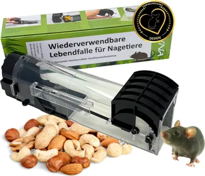 Produktbild von EKNA Mäuse Lebendfalle - Ratten Lebendfalle - Rattenfalle widerverwendbar - Ökologische Nagetierbekämpfung