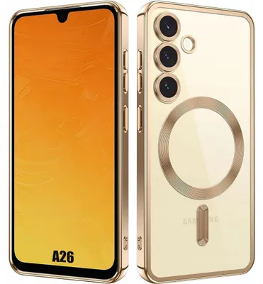Image de Coque pour Samsung Galaxy A26 5G, Silicone Souple avec Cercle Magnétique Protection Caméra - Doré