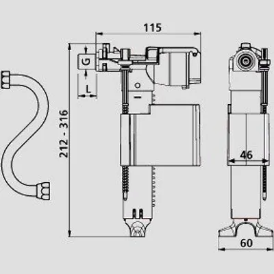 Produktbild von SANIT 25.001.00..S000 Uni-Füllventil 510 (multiflow) mit