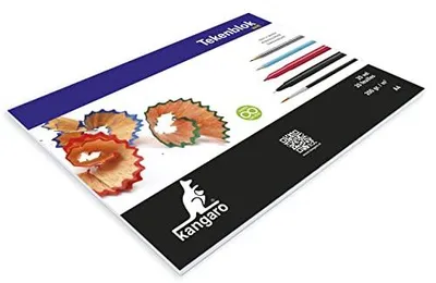 Obrázok produktu pre Kangaro k-5551 Kresliaci blok 210 x 297 mm, 200 g, 20 listov, biely
