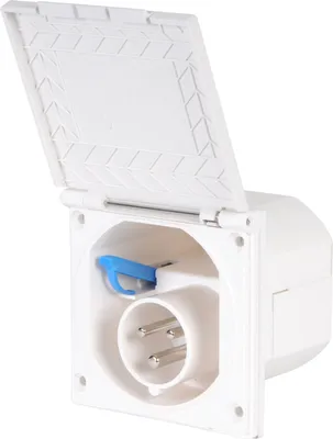 Immagine prodotto di Presa CEE da esterno bianca resistente agli spruzzi 200-240V, 16A, 3 poli IP44