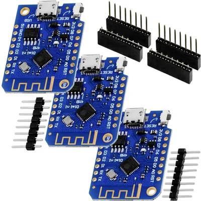 Image de AZ-Delivery Microcontrôleur D1 Mini V3 NodeMCU avec module Wi-Fi ESP8266-12F, compatible avec Arduino, lot de 3