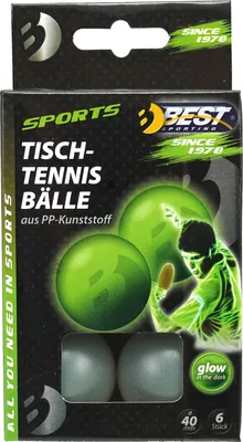 Produktbild von Best Sporting 23105 - TT-Bälle 6 St. GLOW IN THE DARK