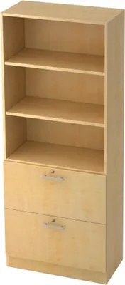 Produktbild von SIGNA G 7300 RE - Ahorn 5 OH Schrank mit Hängeregistratur (abschließbar) Relinggriff Kunststoff