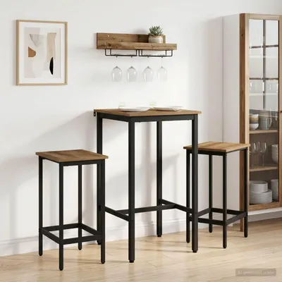 Immagine prodotto di Maison Exclusive - Tavolo da bar, 52 x 52 x 110 cm, materiale composito in legno, finitura "Artisan Oak"