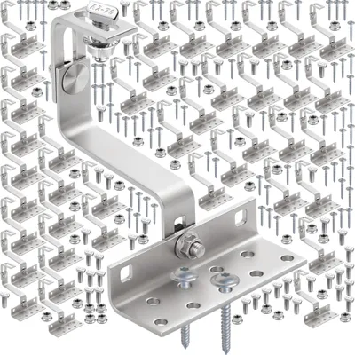 Produktbild von 10 Module Montageset Ziegeldachhaken, 8cm, Hammerkopf 17,3