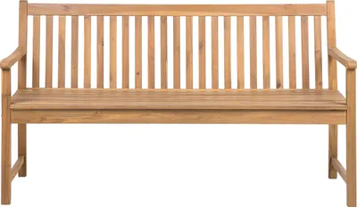 Zdjęcie produktu dla BELIANI Ławka ogrodowa jasnobrązowy akacjowe 160 cm trzyosobowa na taras balkon klasyczny design