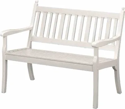 Produktbild von Bank Hohenzollern, 115 cm, weiß Kunststoff weiß, 2-sitzig