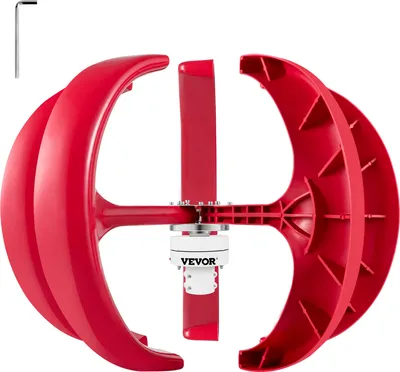 Obrázok produktu pre VEVOR Veterný generátor 100 W Vertikálny veterný generátor, 11 m/s Zabudovaný regulátor, veterná turbína s regulátorom nabíjania 5 lopatiek Generátor veternej energie, veterný generátor na doplnenie energie