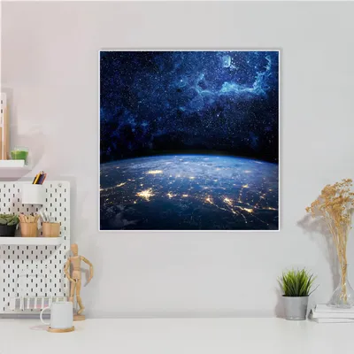 Produktbild von Design Stahlmagnettafel Quadratisch 50x50cm Galaxie