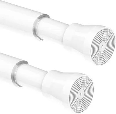 Immagine prodotto di Set di aste per doccia bianche, 22 mm, 110-200 cm, in 2 pezzi, per armadi