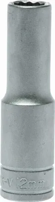 Image de Douille longue 12 pans avec manche 1/2" 12 mm
