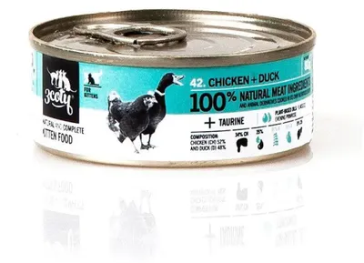 Obrázek produktu pro 3COTY Kuřecí s kachnou pro koťata - mokrá kočka krmivo - 80 g