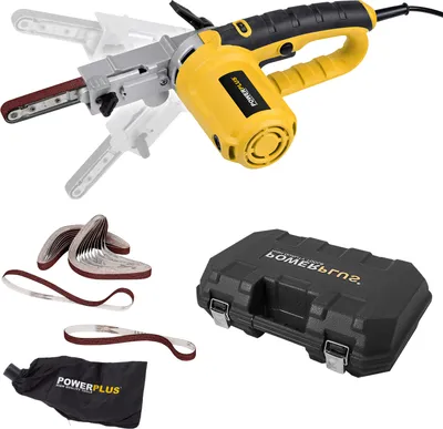 Produktbild von Powerplus Elektrofeile 400 Watt Powerfeile + Koffer + 10 x Schleifbänder