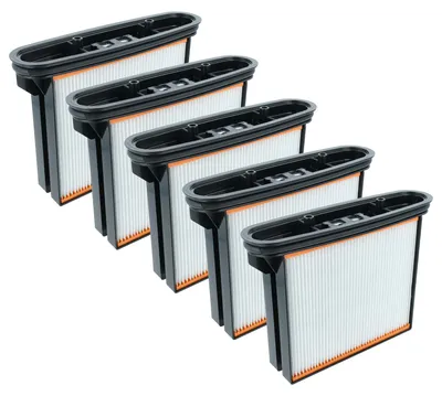 Produktbild von vhbw 5x Flachfaltenfilter F8 kompatibel mit Starmix iPulse L-1635 Basic, H-1635 Safe Plus Industriestaubsauger Nass-/Trockensauger Staubsauger