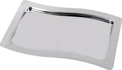 Produktbild von APS Tablett SWING aus 18/0 Edelstahl poliert, Rand mattiert  BxTxH: 28,5 x 20 x 1 cm