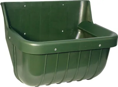 Produktbild von Kunststoff-Futtertrog 15 l mit Auswurf-Schutzkante grün