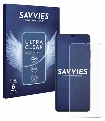 A product box and a screen protector for a smartphone.