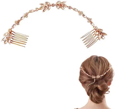 Immagine prodotto di Spazzola per capelli con strass, finitura rosa oro, 22 cm
