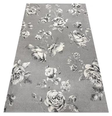 Produktbild von Teppich GNAB 60642653 Blumen Rosen grau / weiß Grau 120x170 cm