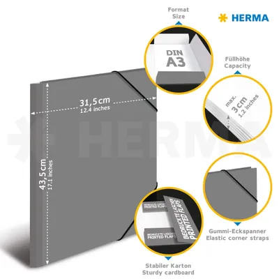 Productafbeelding van HERMA 19451 HERMA Hoekmap "Bosdieren", karton, DIN A3