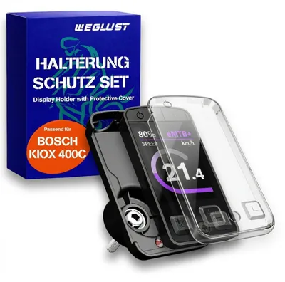 Image de Coque de protection en TPU pour Bosch Kiox 400C BRC3200 | Support pour écran et fixation de guidon | Accessoires pour vélo électrique, système Smart