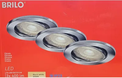 Obrázok produktu pre Briloner LED vstavané svietidlá chróm sada 3, 3xGU10/5W (7220-038)