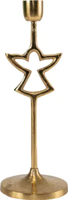 Produktbild von Kerzenständer Kerzenhalter Engel ø10x28cm gold Metall