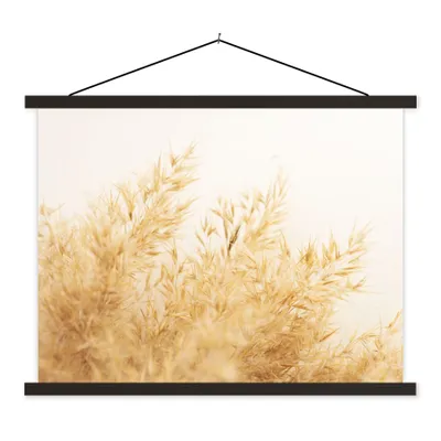 Produktbild von MuchoWow® Textilposter Pampasgras - Sonne - Gras 40x30 cm mit schwarzem Rahmen - Dekorationen