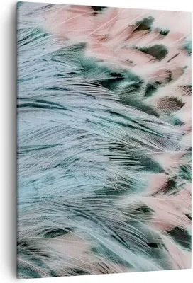 Produktbild von Bild auf Leinwand - Leinwandbild - Einteilig - Federn Federn Vogel - 50x70cm - Wand Bild - Wanddeko - Wandbilder - Leinwanddruck - Wanddekoration - Leinwand bilder - Wandbild - PA50x70-3742