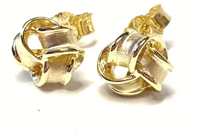 Produktbild von Ohrstecker 585 Gelbgold als Knoten - matt/pol