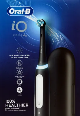 Produktbild von Braun Oral-B iO 4S (IOG4.1B6.2CK) Elektr. Zahnbürste matt black mit Etui