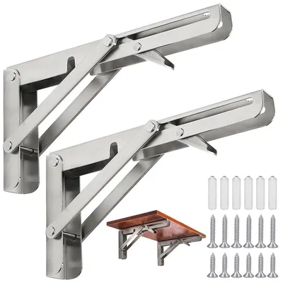 Obrázek produktu pro 2 kusy robustních konzolí pro dveře, rozměr 300 mm, vyrobené z nerezové oceli